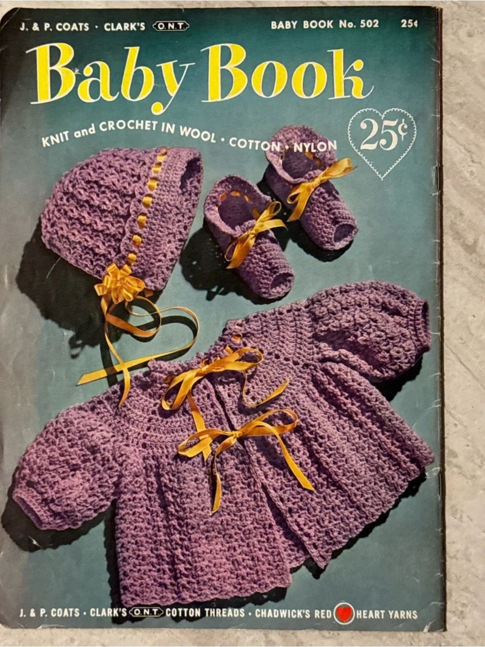 1952 Baby Book Crochet & Knit Patterns Baby Clothes Vintage Booklet